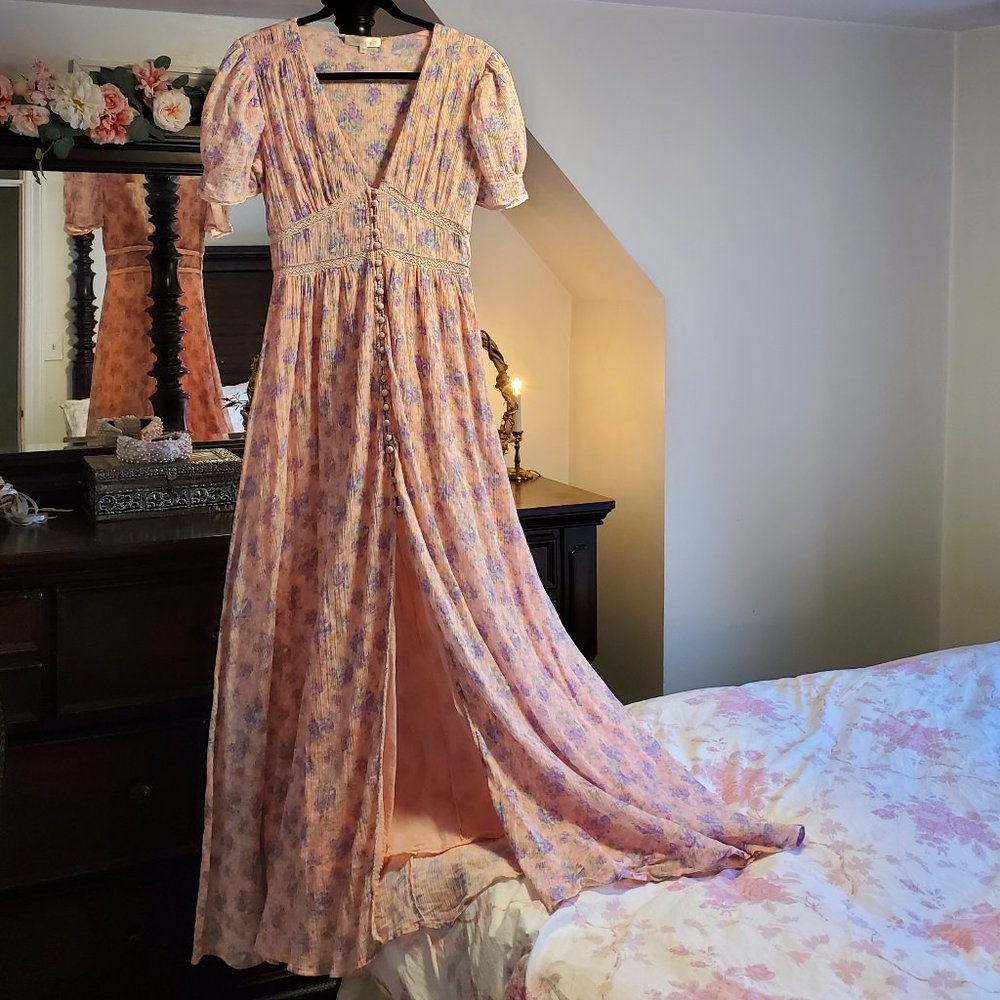 LoveShackFancy Floral Maxi Dress Small
